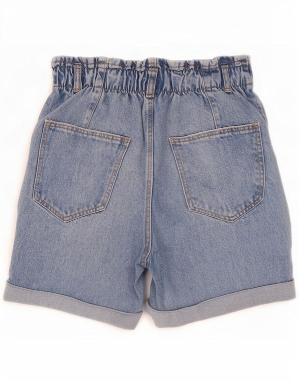 Zara Mädchen-Jeansshorts mit hoher Taille, 13–14 Jahre, W25, blaue Baumwolle