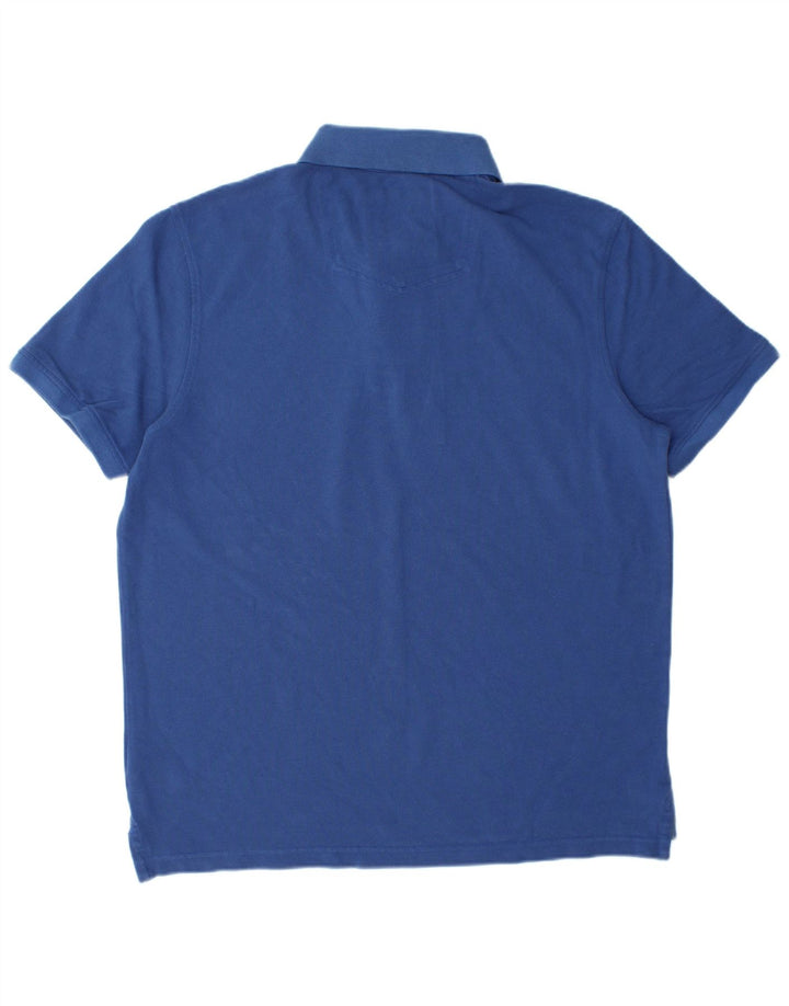 Fat Face Herren Poloshirt XL Blau Baumwolle