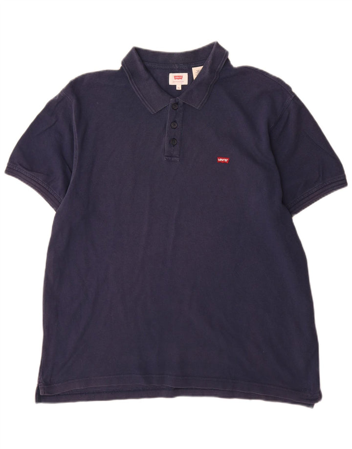 Levi's Herren-Poloshirt XL aus marineblauer Baumwolle