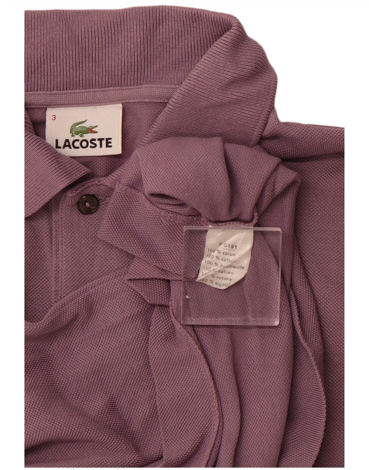 LACOSTE Herren-Poloshirt, Größe 3, klein, lila Baumwolle