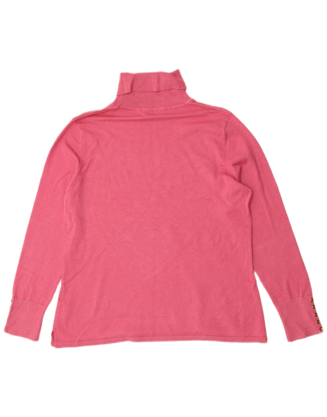 M&Co Damen-Pullover mit Rollkragen, Gr. 16, Größe L, Rosa, Viskose