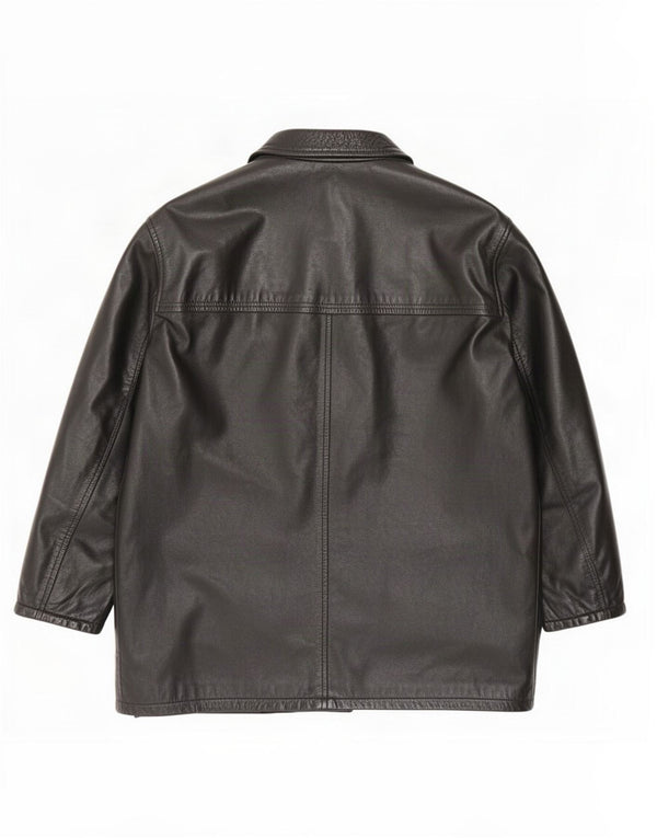 Settore Herren Ledermantel UK 42 XL Schwarz
