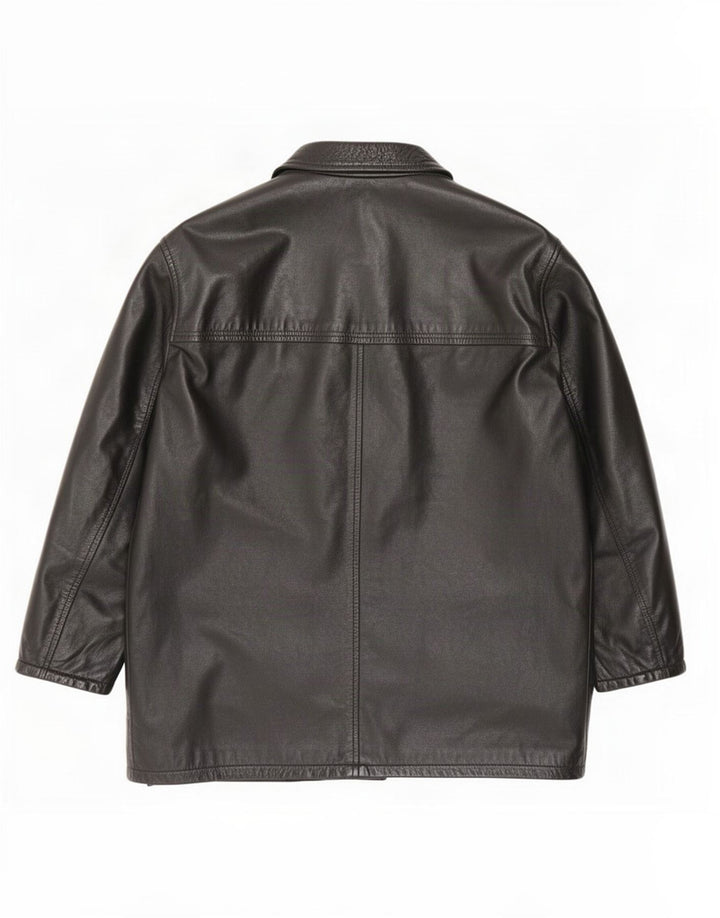 Settore Herren Ledermantel UK 42 XL Schwarz