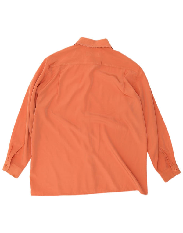 Cacharel Damen Hemdbluse UK 16 Large Orange Polyester