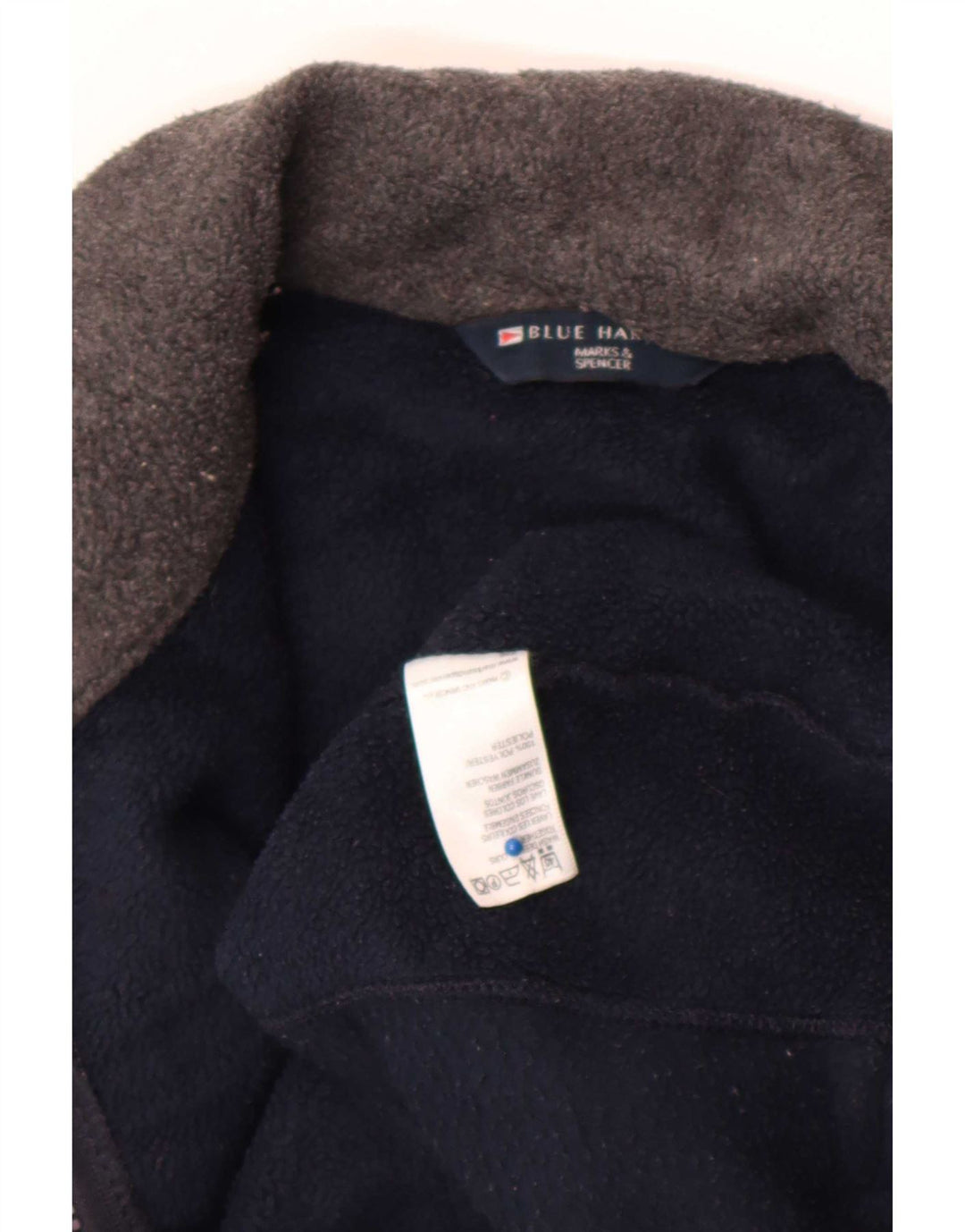 Marks & Spencer Herren Blue Harbour Fleecejacke UK 38 Medium Navy Polyester