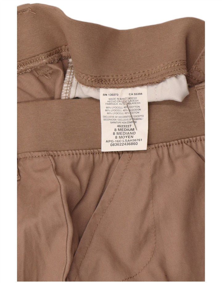 Lee Womens Relaxed Fit Chino Shorts US 8 Medium W30 Braun Lyocell