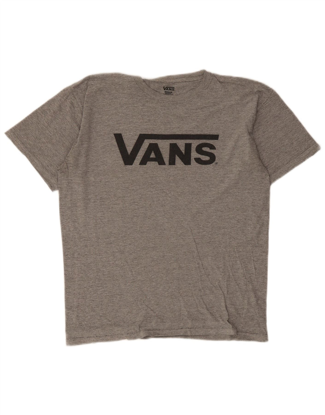Vans Herren Grafik-T-Shirt-Oberteil aus mittelgrau gesprenkelter Baumwolle
