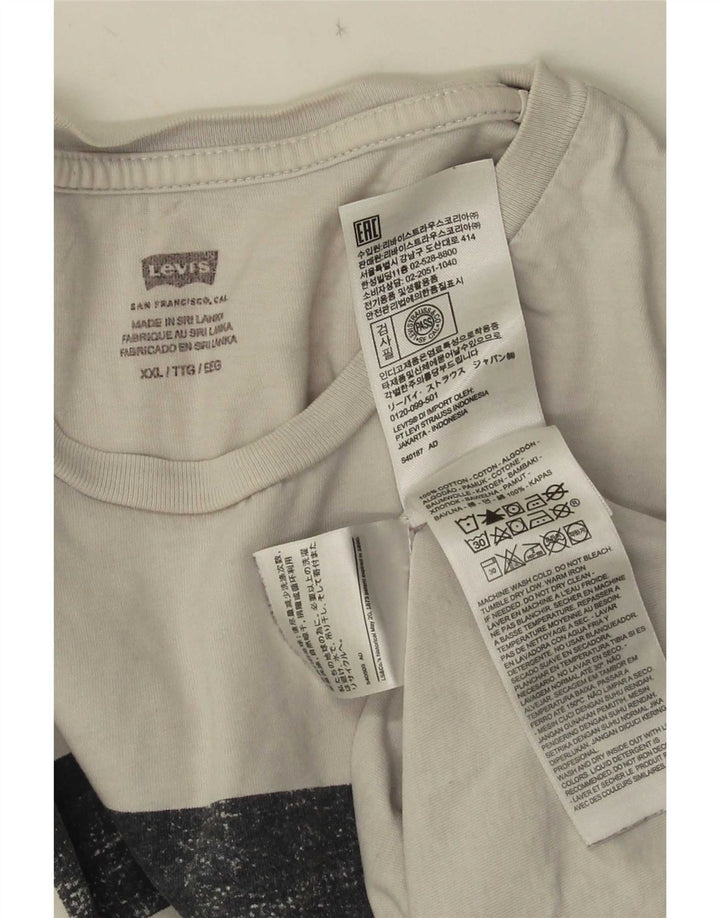 Levi's Herren-T-Shirt mit Grafik, 2XL, weiße Baumwolle