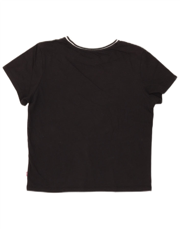 LEVI'S Damen T-Shirt Top UK 6 XS Schwarz