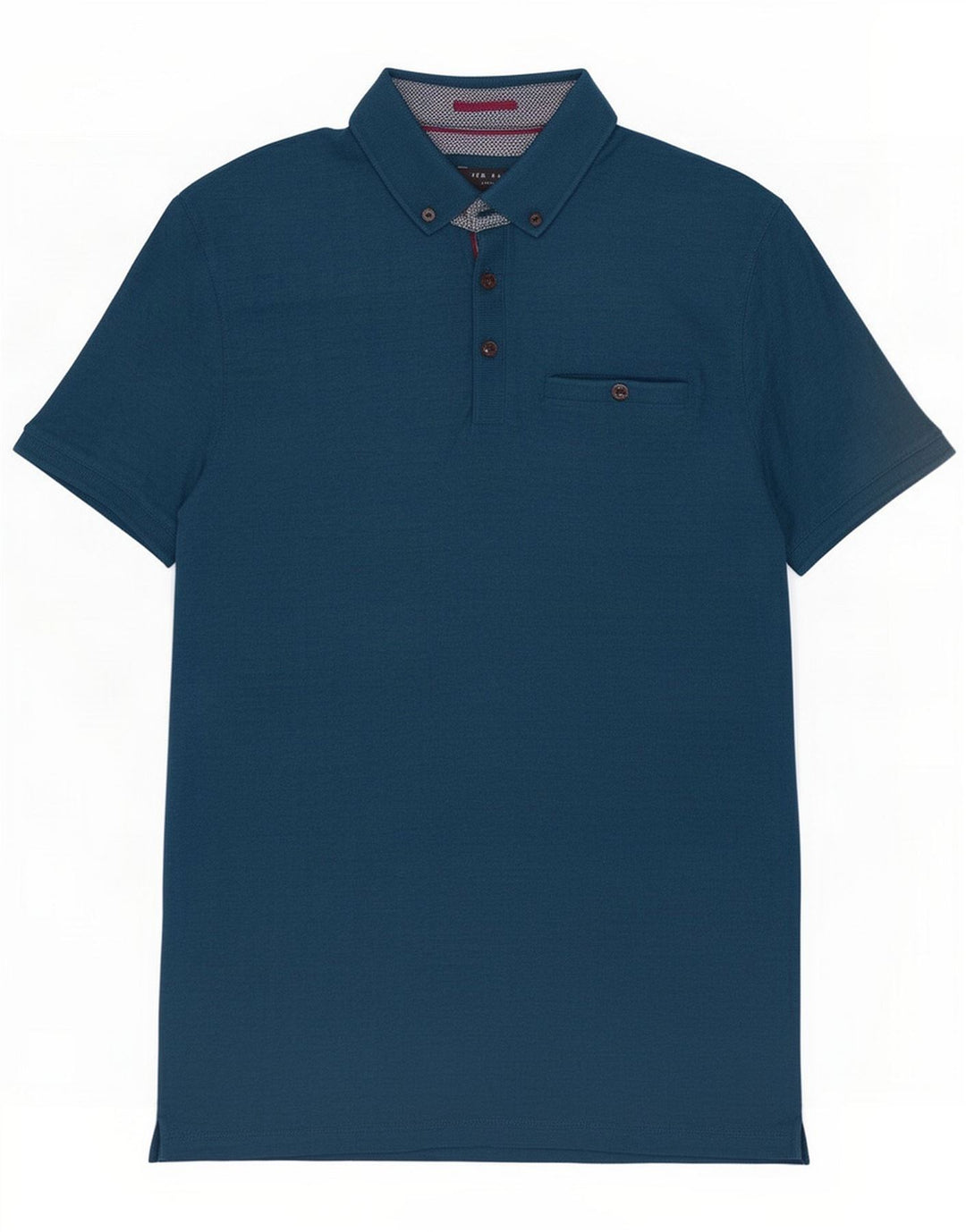 Ted Baker Herren-Poloshirt, Größe 3, mitteltürkis, Baumwolle