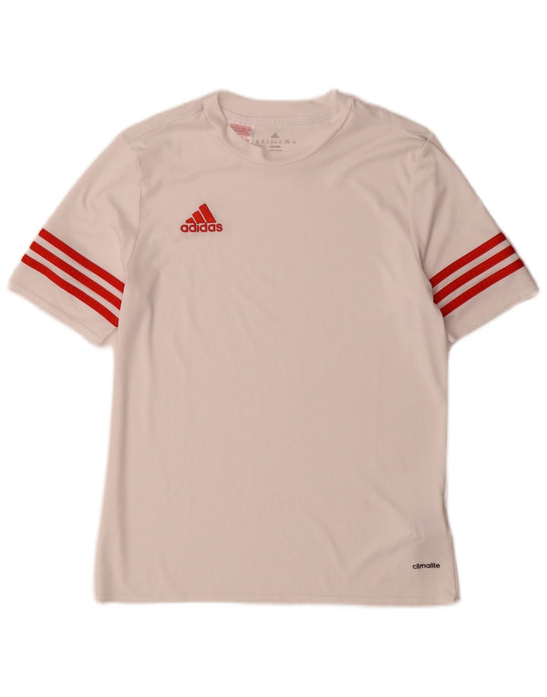 Adidas Jungen Climalite T-Shirt Top 13-14 Jahre XL Weiß Polyester