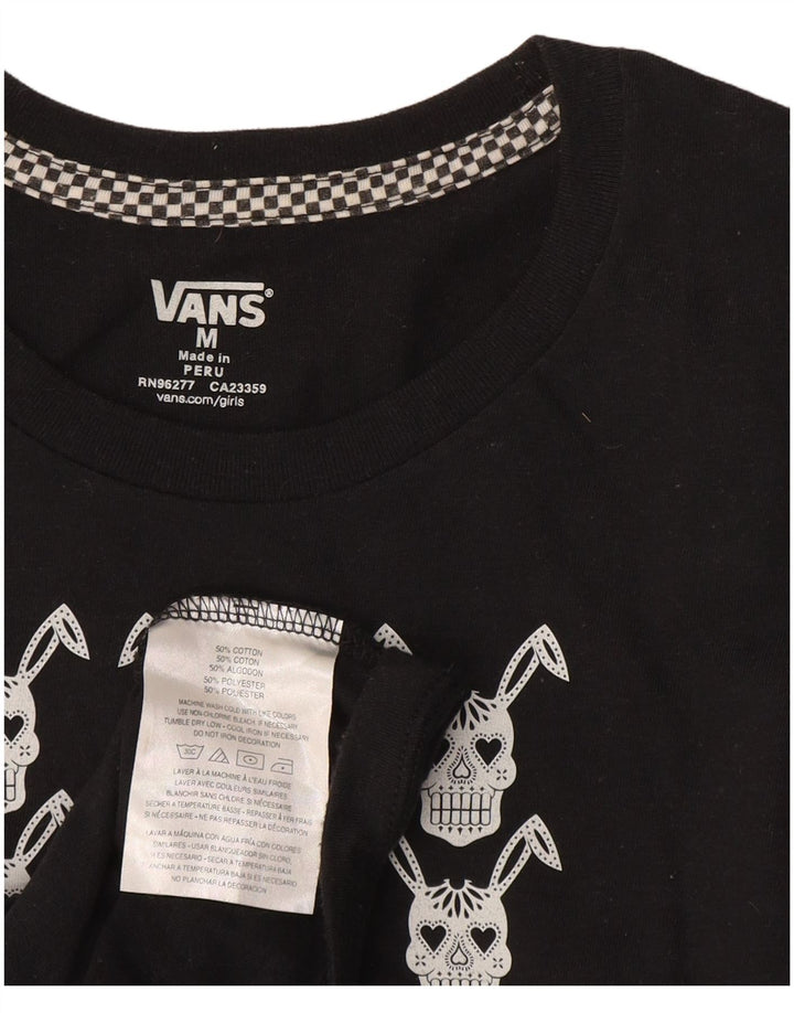 Vans Grafik-T-Shirt für Damen, UK 12, mittelschwarz, Baumwolle