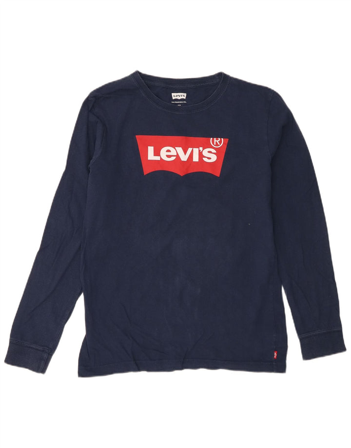 Levi's Jungen Graphic Top Langarm 15–16 Jahre Marineblaue Baumwolle