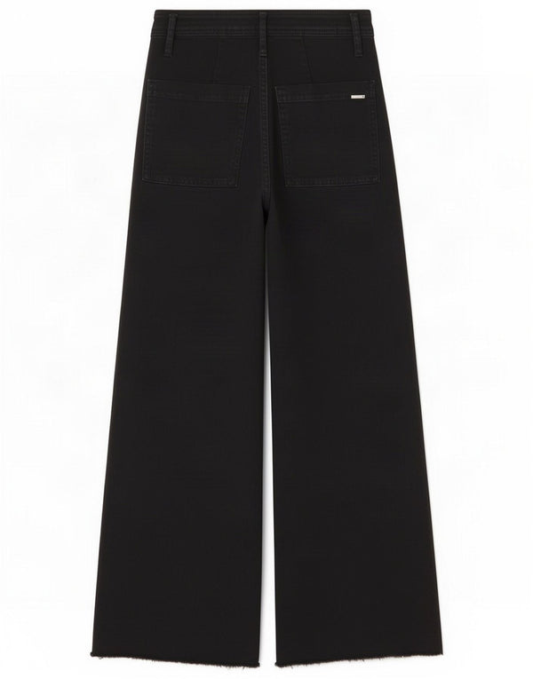 Massimo Dutti Damen High Rise Wide Leg Jeans EU 36 2XS W26 L27 Schwarz