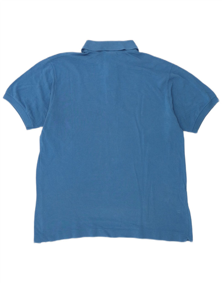 Lacoste Herren-Poloshirt, Größe 5, groß, blaue Baumwolle