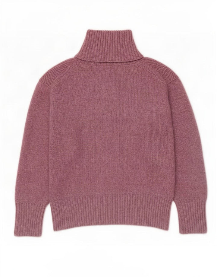 Zara Damen-Pullover mit Rollkragen, übergroß, UK 14, Mittelrosa, Polyester