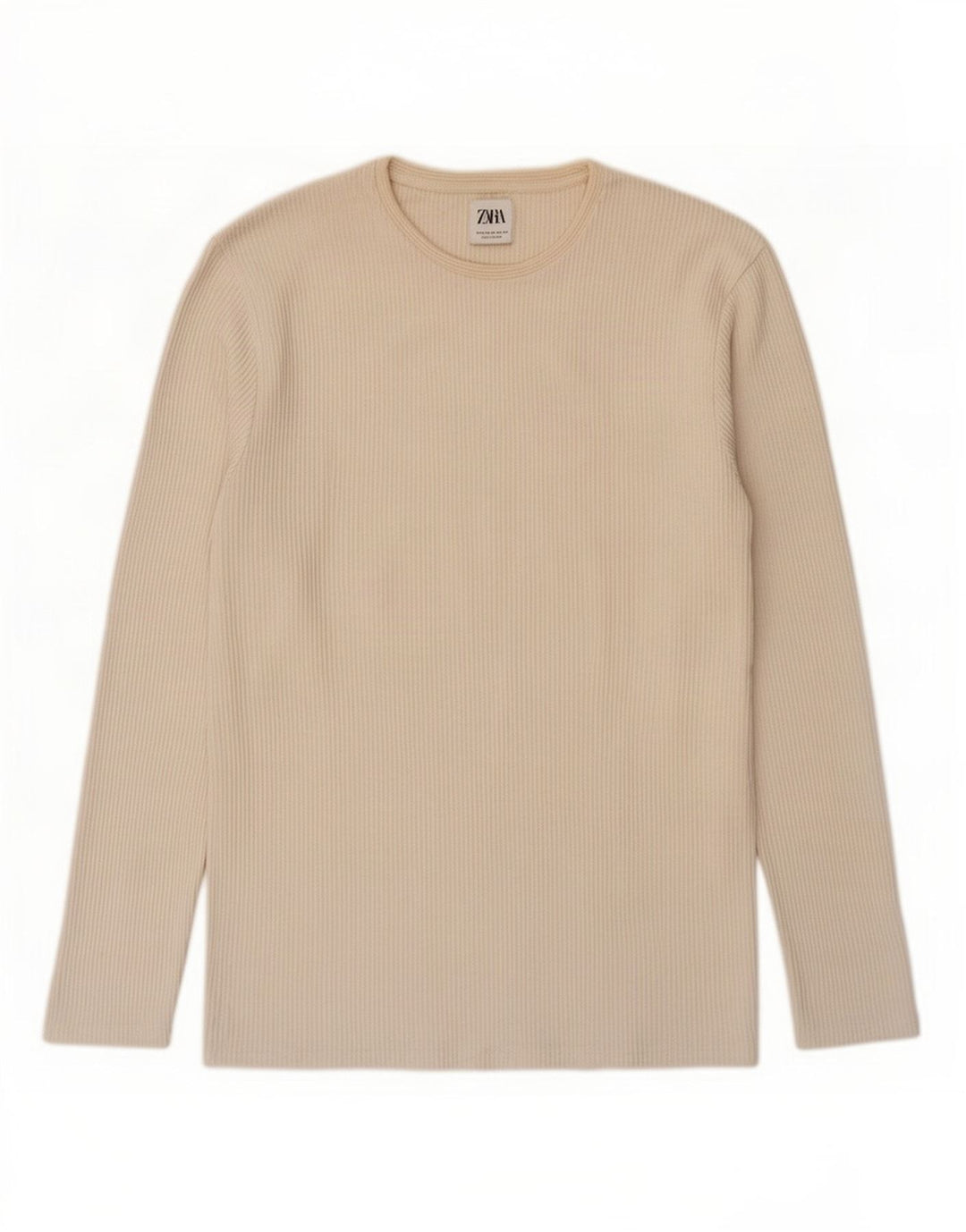 Zara Herren Top Langarm XL Off White