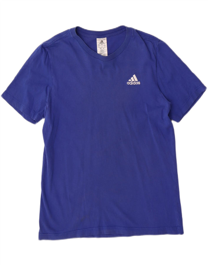 ADIDAS Mens T-Shirt Top Small Blue Cotton Vintage Adidas and Second-Hand Adidas from Messina Hembry 