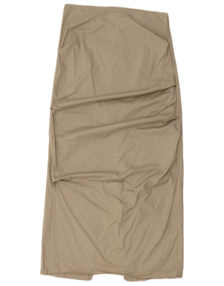 Zara Damen Maxirock Medium W28 Grüne Baumwolle
