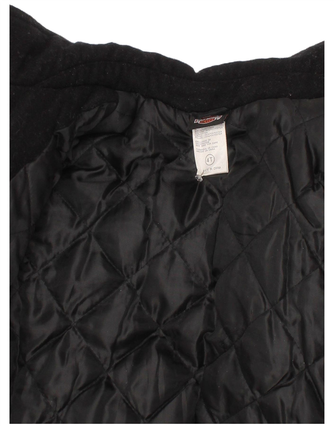 Harley Davidson Jungen-Unijacke mit Grafik, 3–4 Jahre, Marineblau, Farbblock