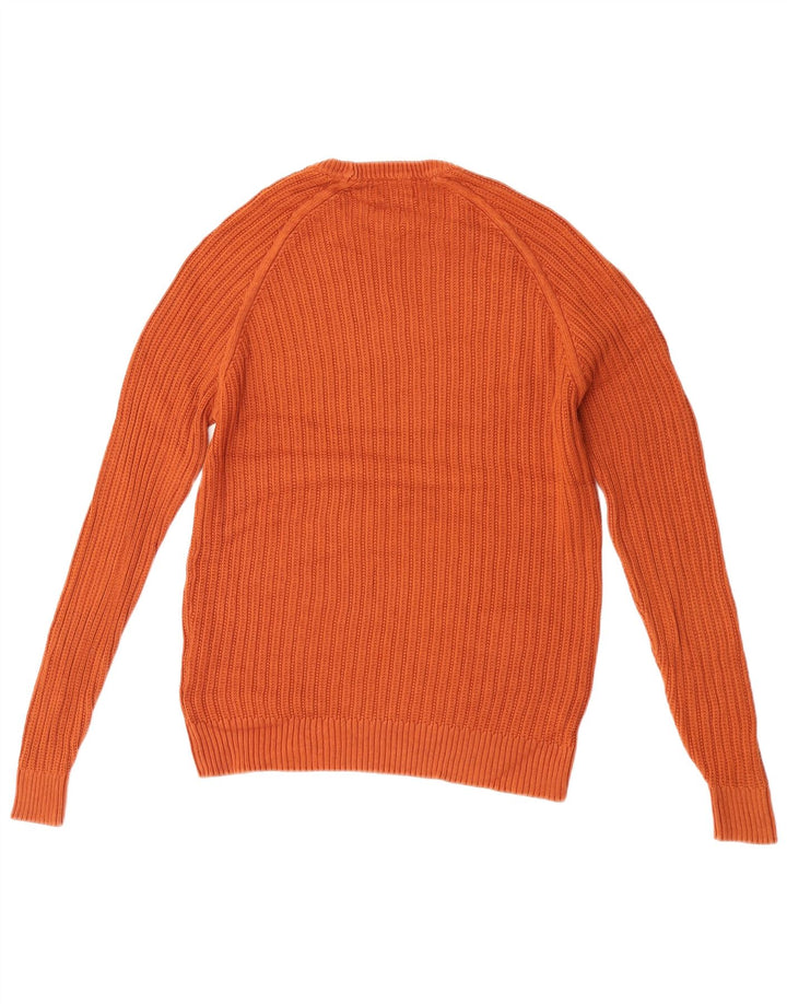 Zara Herren-Pullover mit Rundhalsausschnitt, mittelbraune Baumwolle