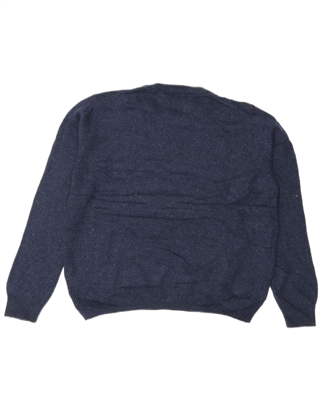 Marks & Spencer Damen-Pullover mit Rundhalsausschnitt, UK 12, mittelmarineblaue Wolle