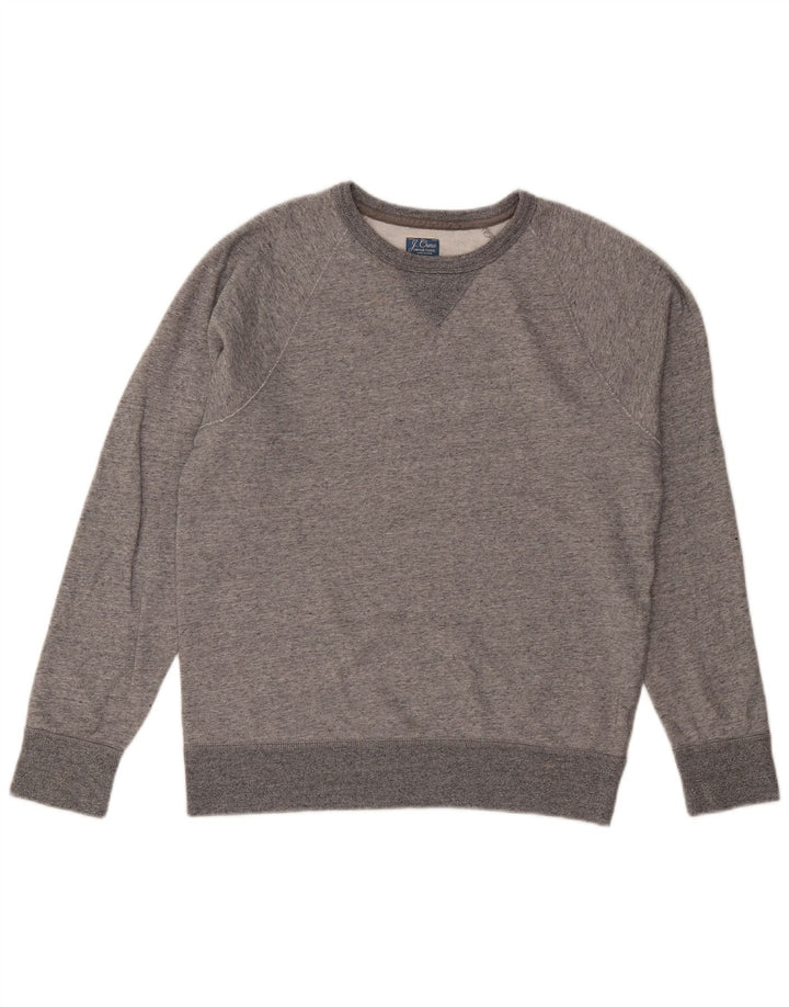 J. Crew Herren-Sweatshirt-Pullover, klein, grau meliert, Baumwolle