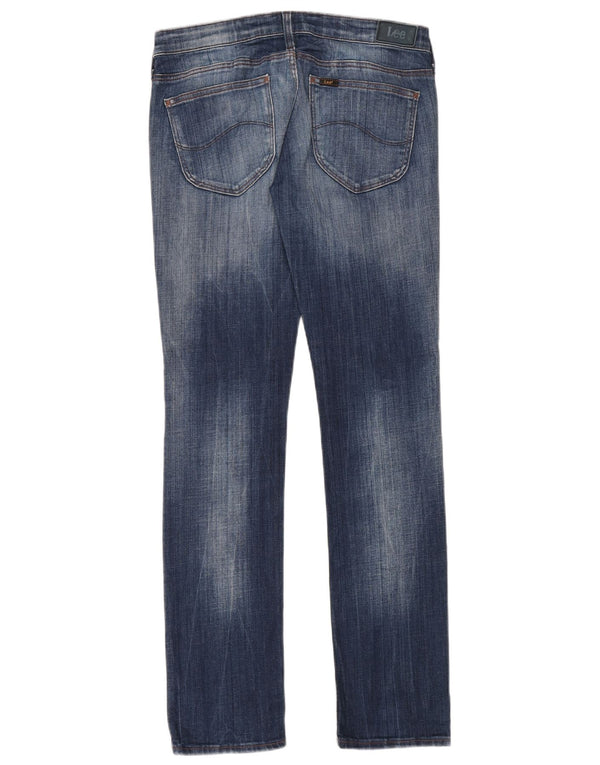 Lee Damen-Jeans mit niedriger Taille, schmal, W31, L33, blaue Baumwolle