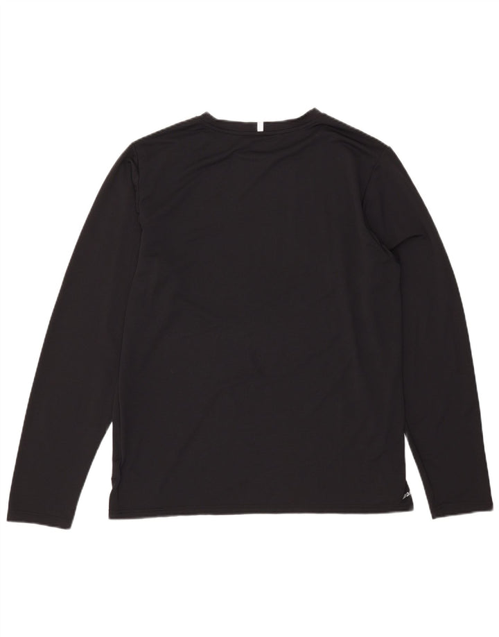 New Balance Herren-Top, langärmelig, groß, aus schwarzem Polyester