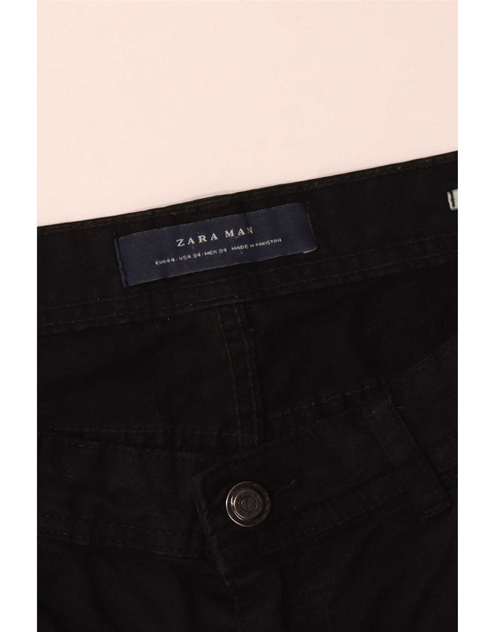 Zara Herren Slim Jeans EU 44 Large W34 L31 Schwarz