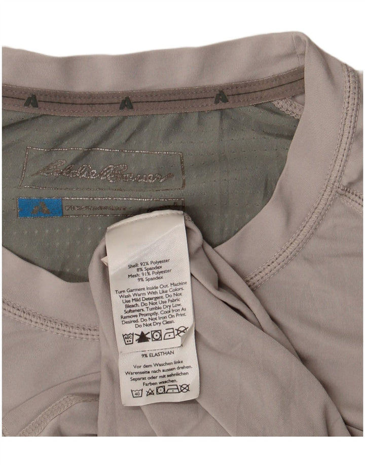 Eddie Bauer Herren-T-Shirt-Oberteil, großes graues Farbblock-Polyester