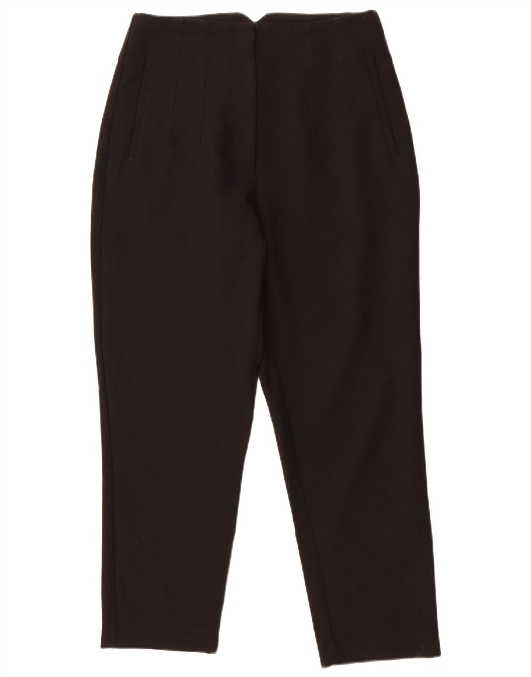 Zara Damen-Anzughose, schmal zulaufend, Größe L, W30, L27, Schwarz, Polyester