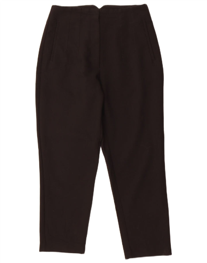 Zara Damen-Anzughose, schmal zulaufend, Größe L, W30, L27, Schwarz, Polyester