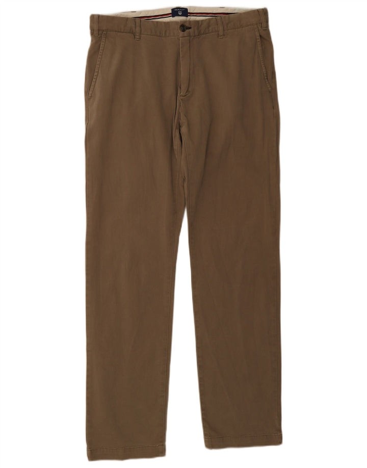 GANT Herren gerade Chinohose W32 L32 Braun