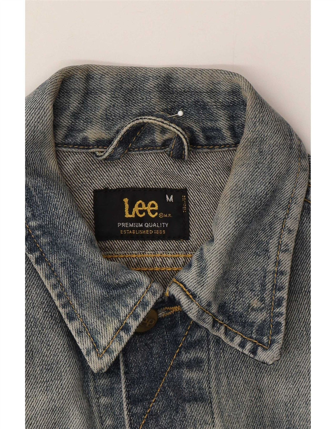 Lee Damen Rider Jeansjacke UK 12 Mittelblaue Baumwolle