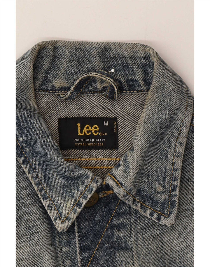 Lee Damen Rider Jeansjacke UK 12 Mittelblaue Baumwolle