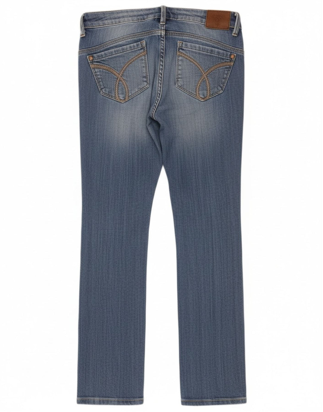 Calvin Klein Damen Straight Jeans W26 L30 Blaue Baumwolle