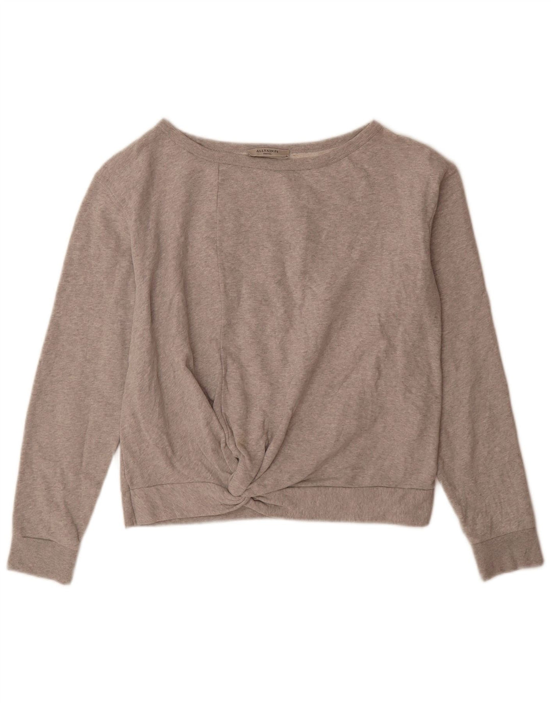 All Saints Damen-Sweatshirt in Übergröße, Gr. 10, Größe S, Grau, Baumwolle