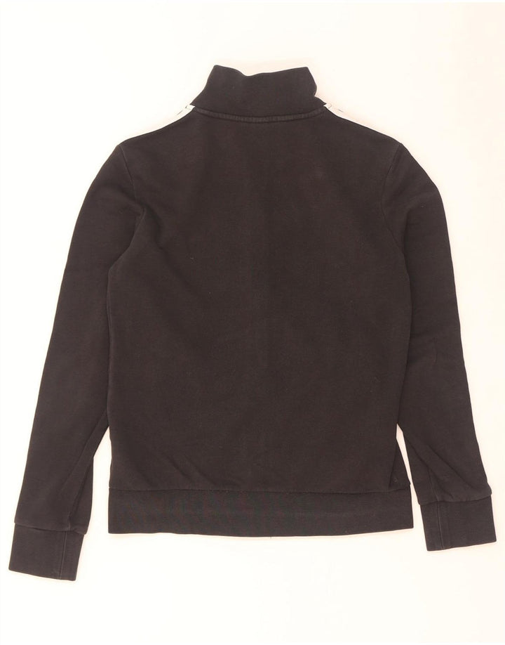Adidas Damen Trainingsanzug Top Jacke UK 8/10 Small Schwarz Baumwolle