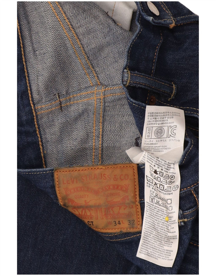 Levi's Herren 501 CT Straight Jeans W34 L32 Blaue Baumwolle
