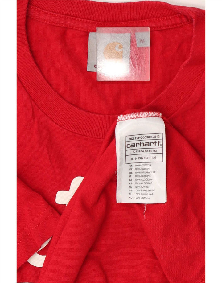 Carhartt Herren Grafik-T-Shirt-Oberteil aus mittelroter Baumwolle