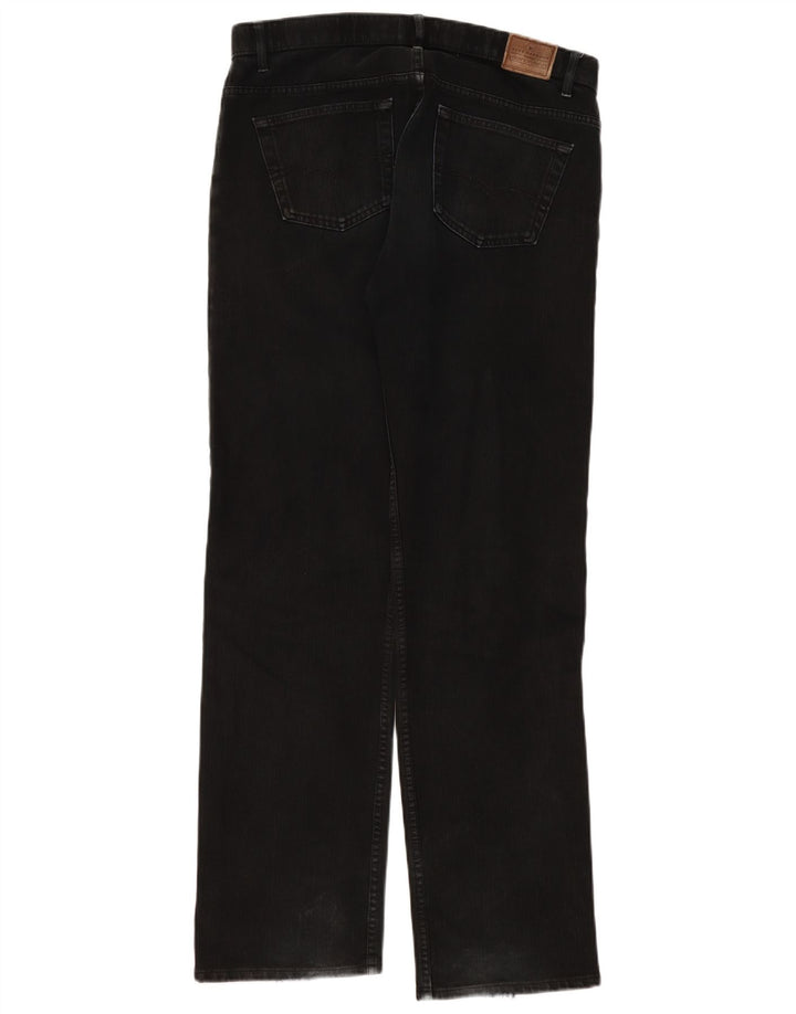 Marks & Spencer Herren Blue Harbor Straight Jeans W36 L33 Schwarze Baumwolle