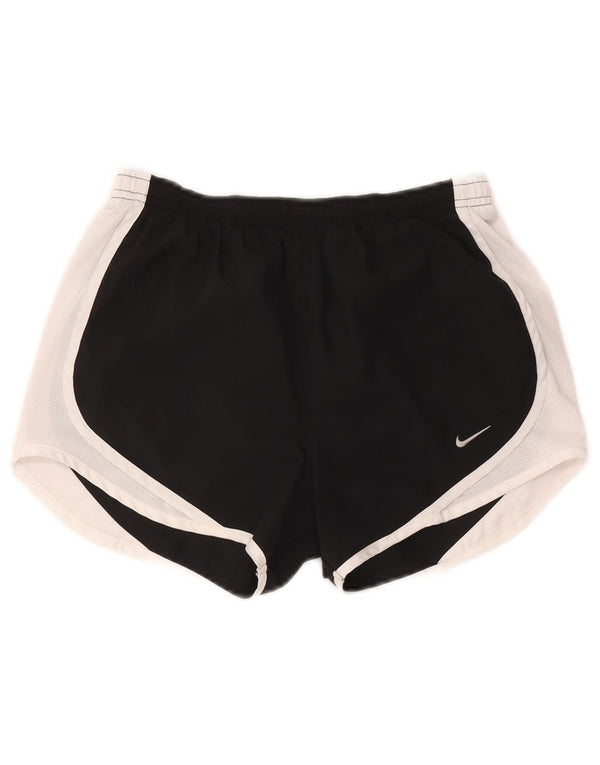 Nike Damen Dri Fit Sport Shorts UK 6 XS Schwarz Farbblock
