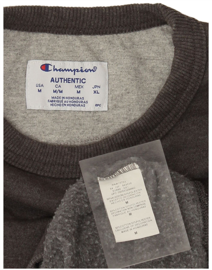 Champion Herren-Sweatshirt-Pullover aus mittelgrau gefleckter Baumwolle