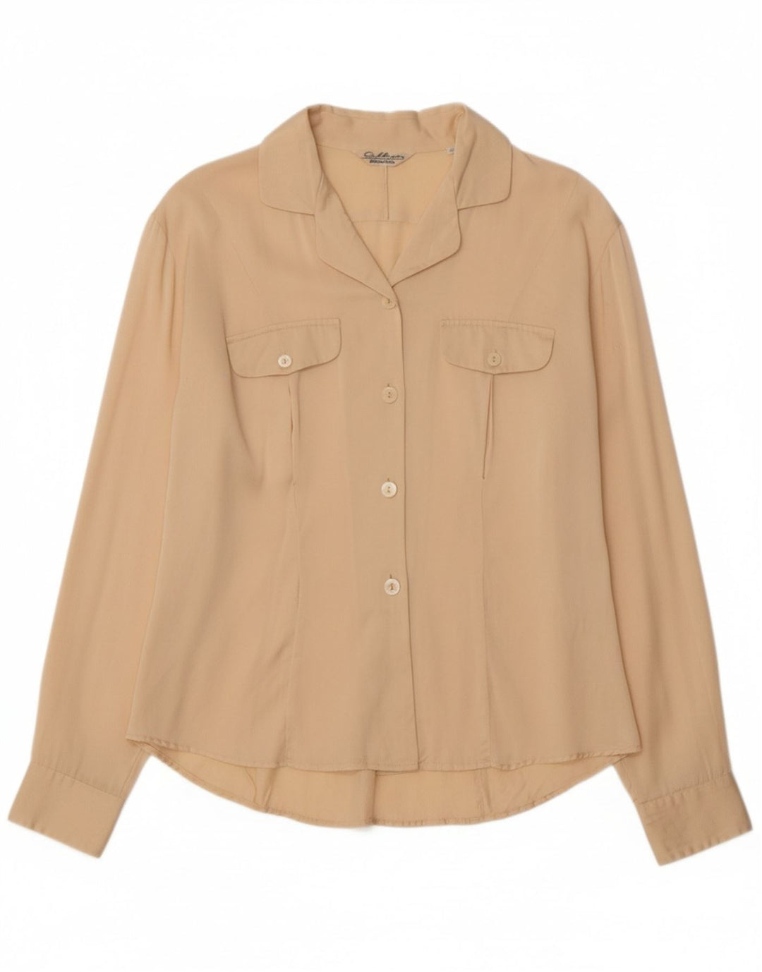 CALBROS Womens Shirt Blouse IT 46 Large Beige Silk Vintage Calbros and Second-Hand Calbros from Messina Hembry 