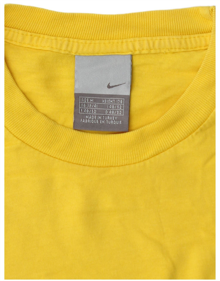 NIKE Mens Graphic T-Shirt Top UK 39/41 Medium Yellow