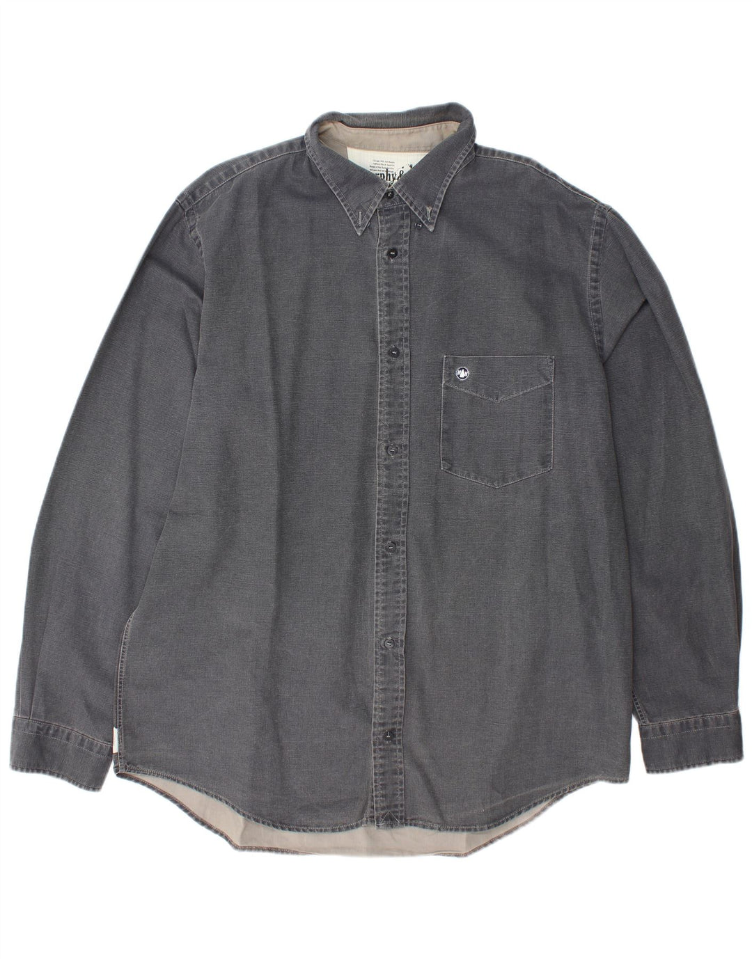 MURPHY & NYE Herrenhemd 2XL Graue Baumwolle