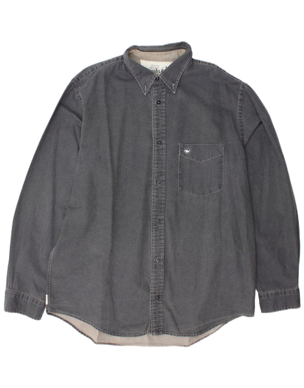 MURPHY & NYE Herrenhemd 2XL Graue Baumwolle