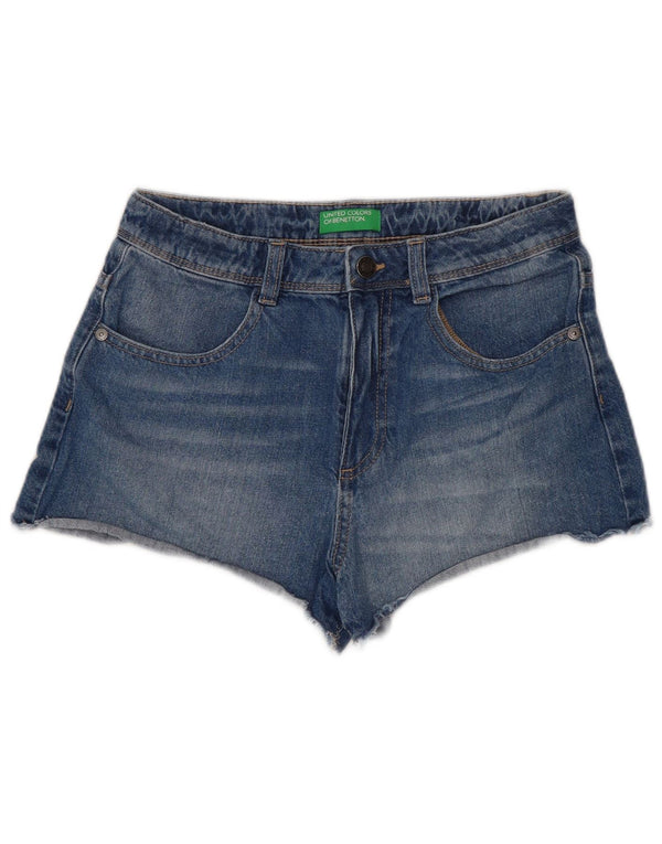 Benetton Denim-Hotpants für Mädchen, 11–12 Jahre, 2XL W26, blaue Baumwolle