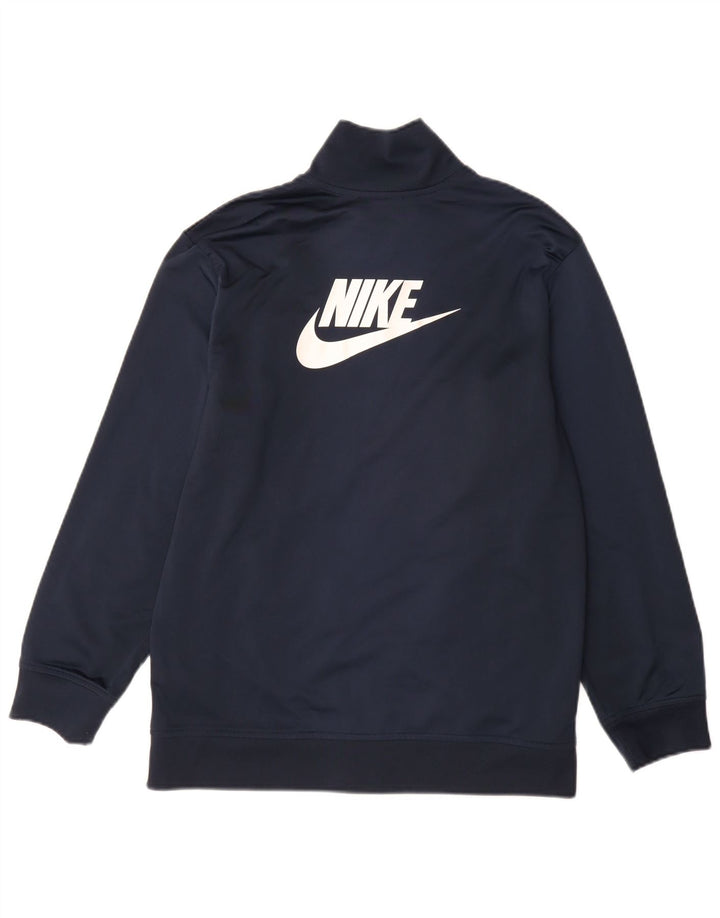 NIKE Jungen-Trainingsanzug-Oberteil mit Grafik, 13–14 Jahre, XL, Marineblau, Polyester